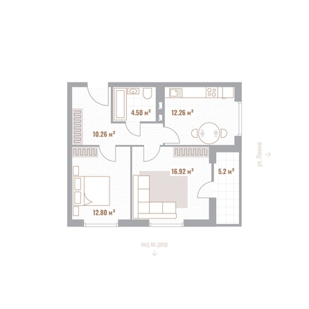 
  Продается 2-комн. квартира 58.34 м², в ЖК Николаевские кварталы. Фото 1.