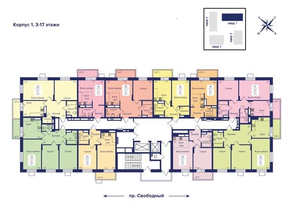 
  Продается 2-комн. квартира 56.8 м², в ЖК Универс, 2 квартал. Фото 2.