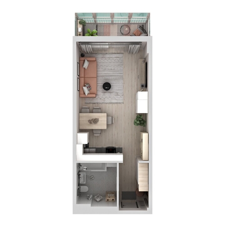 
  Продается студия 36.4 м², в ЖК Аллея Парк, 1 этап. Фото 1.