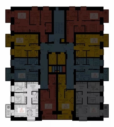 
  Продается 3-комн. квартира 52.21 м², в ЖК Биография, дом 1, корп 1. Фото 2.