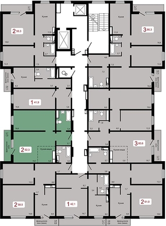 
  Продается 1-комн. квартира 52.3 м², в ЖК Мичурино, дом 2 стр 7. Фото 1.