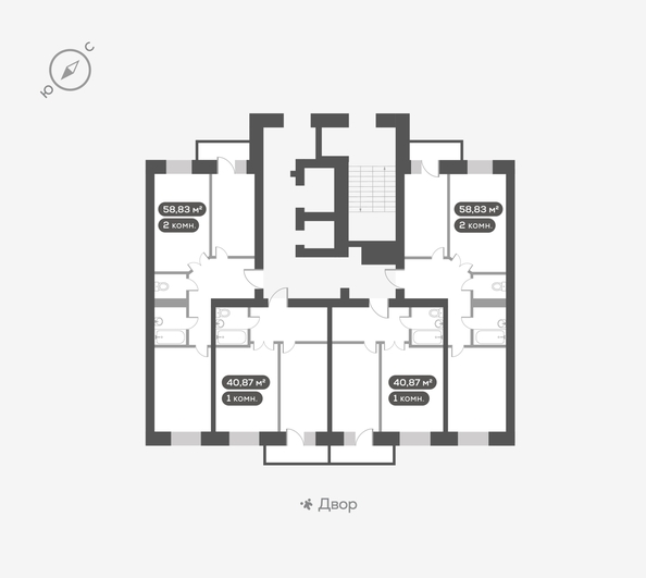 
  Продается 2-комн. квартира 58.83 м², в ЖК ОКТА, дом 2. Фото 5.