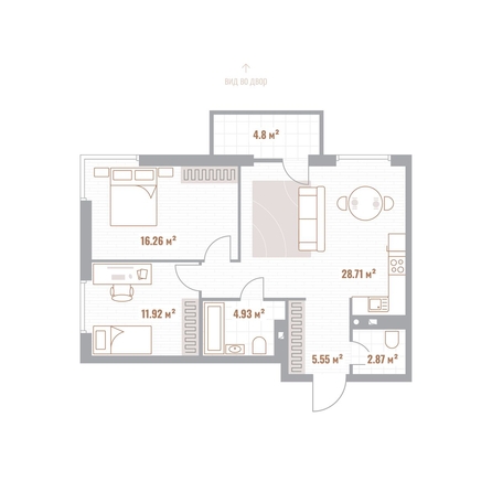 
  Продается 2-комн. квартира 71.64 м², в  Николаевские кварталы, Воскресенский. Фото 1.