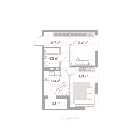 
  Продается 2-комн. квартира 51.11 м², в  Николаевские кварталы, Воскресенский. Фото 1.