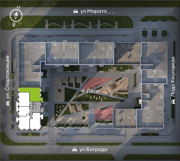 
  Продается 3-комн. квартира 84.2 м², в ЖК Кецховели, дом 1. Фото 1.