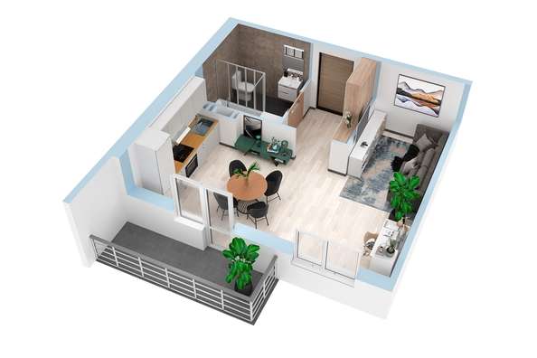 
  Продается студия 34.15 м², в ЖК Аринский, дом 3 корпус 1. Фото 1.