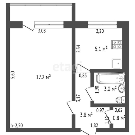 
   Продам 1-комнатную, 29.9 м², Попова ул, 4/1

. Фото 1.