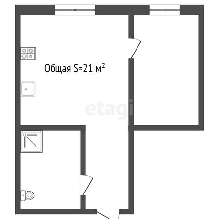 
   Продам 1-комнатную, 21 м², Эмилии Алексеевой ул, 60

. Фото 2.