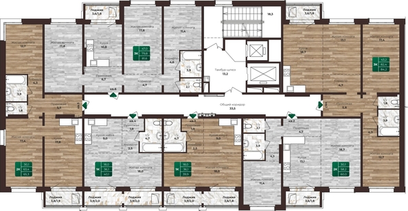 
   Продам 3-комнатную, 84.2 м², Шервуд, (Нагорная 6-я, 15в корп 3)

. Фото 1.