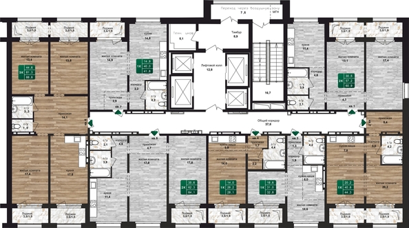 
   Продам 1-комнатную, 41.8 м², Шервуд, (Нагорная 6-я, 15в корп 4)

. Фото 1.