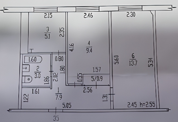 
   Продам 2-комнатную, 40 м², Монтажников ул, 11/2

. Фото 4.