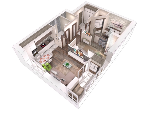 
   Продам 3-комнатную, 64.5 м², Smart (Смарт)

. Фото 3.