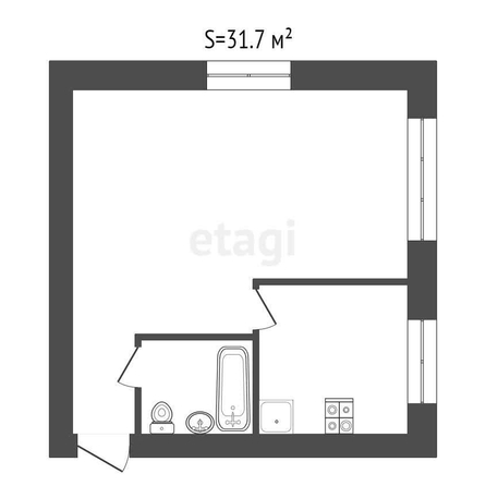 
   Продам 1-комнатную, 31.7 м², Северо-Западная 2-я ул, 234

. Фото 1.