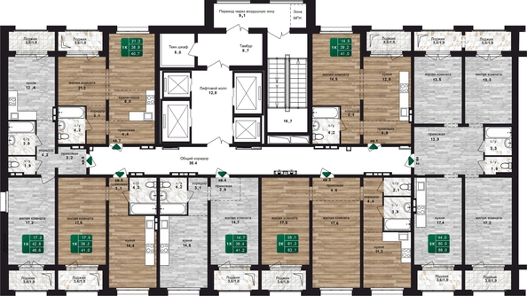 
  Продается 1-комн. квартира, 41 м², ЖК Шервуд, (Нагорная 6-я, 15в корп 4)
. Фото 2.