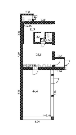 
  Продается универсальное помещение, 100 м², Попова ул, д. 94а
. Фото 2.