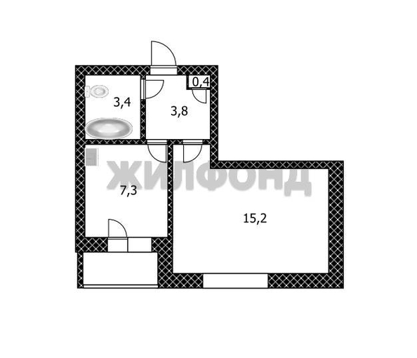 
  Продается 1-комн. квартира, 30.1 м², Бабуркина ул, д. 11
. Фото 16.