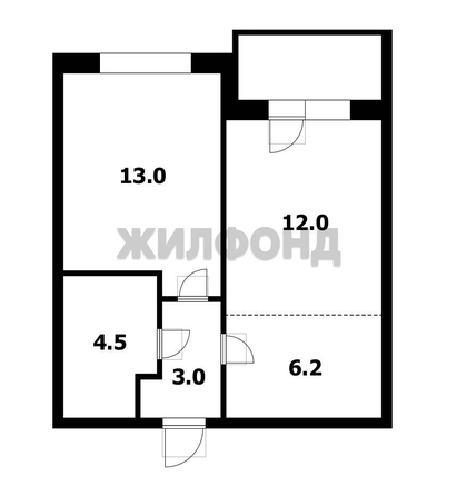 
  Продается 2-комн. квартира, 38.7 м², Сергея Семенова ул
. Фото 24.