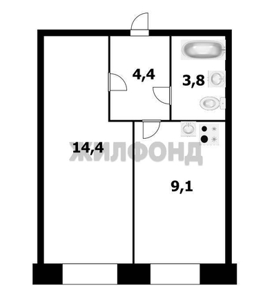 
  Продается 1-комн. квартира 32 м². Фото 15.