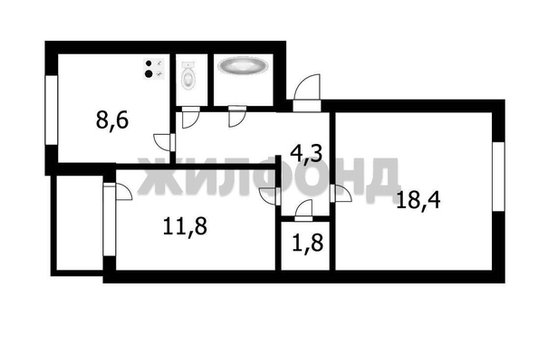 
  Продается 2-комн. квартира 51.5 м². Фото 24.