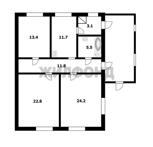 
  Продается дом 92.5 м². Фото 1.