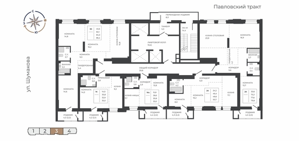 
  Продается 2-комн. квартира 77.6 м², в ЖК Павлов. Фото 2.