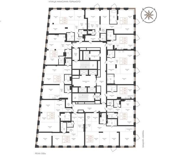 
  Продается 4-комн. квартира 123.9 м², в ЖК Барнаул. Фото 1.
