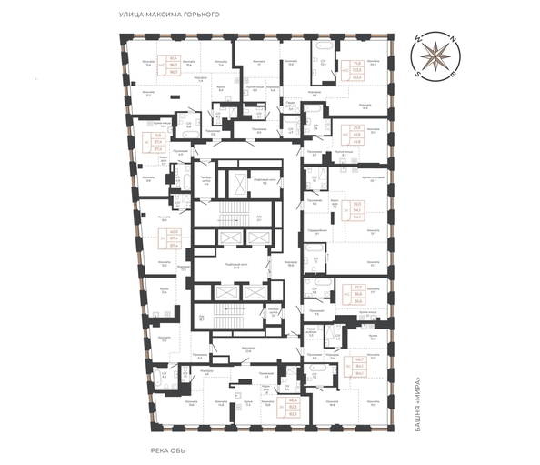 
  Продается студия 36.2 м², в ЖК Барнаул. Фото 1.