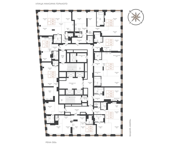 
  Продается 3-комн. квартира 82.6 м², в ЖК Барнаул. Фото 1.