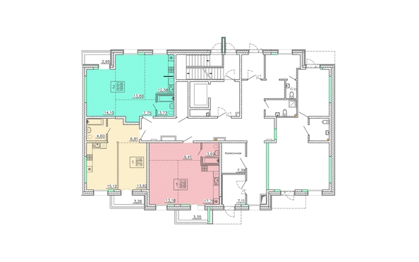 
  Продается студия 43.6 м², в ЖК Ёлки, дом 1. Фото 1.