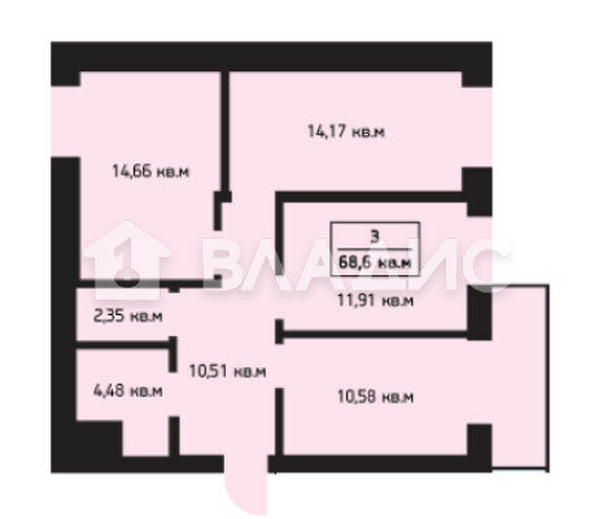 
  Продается 3-комн. квартира, 69.6 м², Конечная ул, д. 10к1
. Фото 5.