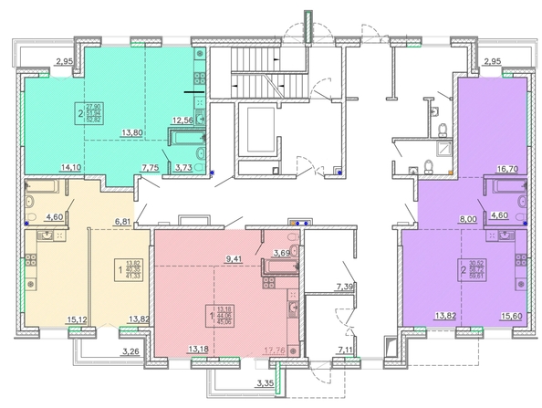 
  Продается 2-комн. квартира, 59.61 м², ЖК Ёлки, дом 1
. Фото 1.