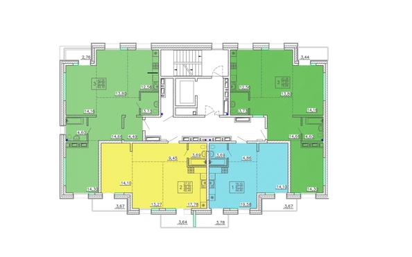 
  Продается 1-комн. квартира 44.46 м², в ЖК Ёлки, дом 3. Фото 1.