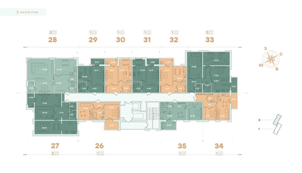 
   Продам 2-комнатную, 78.14 м², Фамилия, дом 2

. Фото 8.