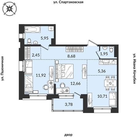 
   Продам 3-комнатную, 63.46 м², Источник, дом 1

. Фото 3.