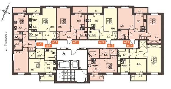 
   Продам 2-комнатную, 54.85 м², Очаг, блок-секция 8

. Фото 2.