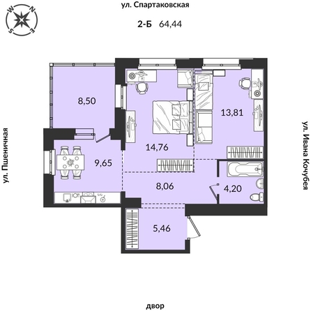 
   Продам 3-комнатную, 64.44 м², Источник, дом 1

. Фото 1.