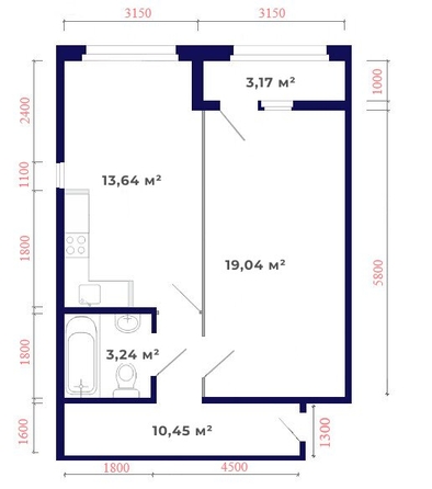 
   Продам 1-комнатную, 49.54 м², Юго-Западный, дом 17

. Фото 21.