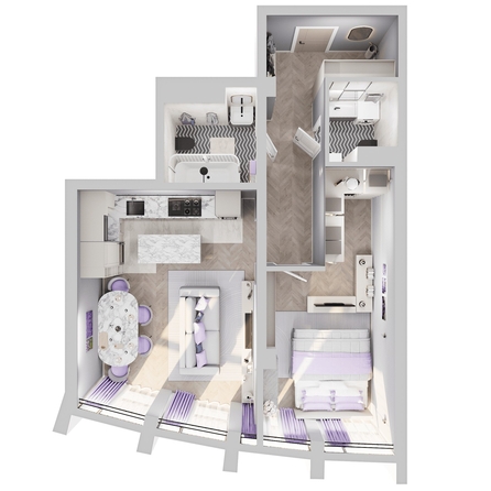 
   Продам 1-комнатную, 61.58 м², Звезды, дом 1

. Фото 1.