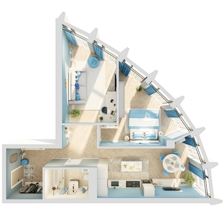
  Продается 2-комн. квартира 66.65 м², в ЖК Звезды, дом 2. Фото 6.