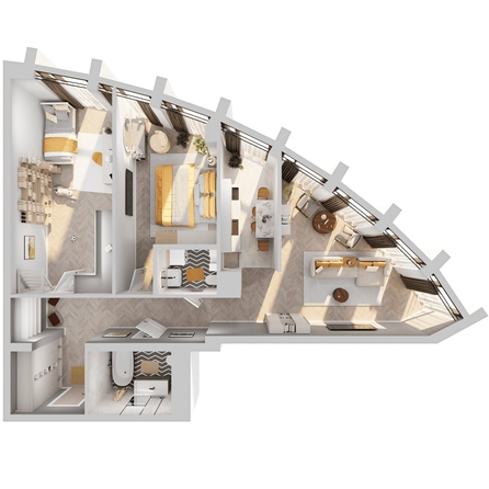 
  Продается 3-комн. квартира 90.65 м², в ЖК Звезды, дом 2. Фото 5.