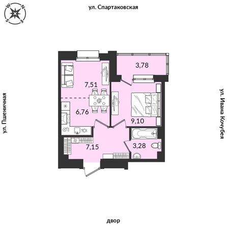 
   Продам 1-комнатную, 37.58 м², Источник, дом 5

. Фото 1.