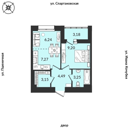 
   Продам 1-комнатную, 36.78 м², Источник, дом 5

. Фото 1.