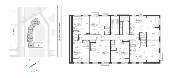 
   Продам 1-комнатную, 39.34 м², СОЮЗ PRIORITY, дом 4

. Фото 1.