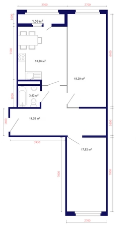 
  Продается 2-комн. квартира, 70.9 м², ЖК Юго-Западный, дом 17
. Фото 3.