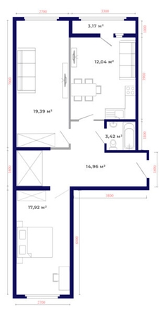 
   Продам 2-комнатную, 70.9 м², Юго-Западный, дом 17

. Фото 12.