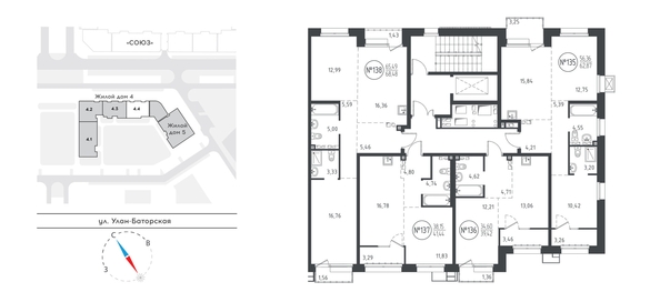 
   Продам 1-комнатную, 38.98 м², СОЮЗ PRIORITY, дом 4

. Фото 1.