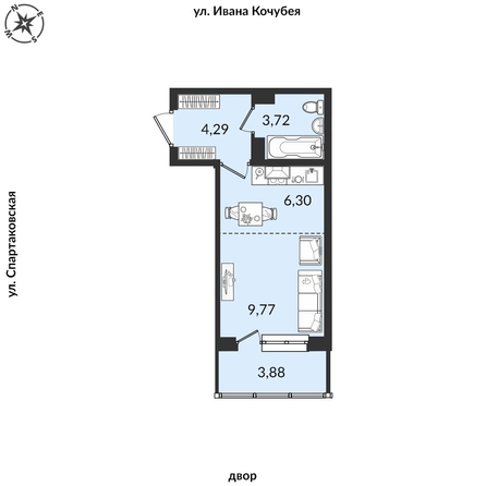 
   Продам 1-комнатную, 26.9 м², Источник, дом 2

. Фото 1.