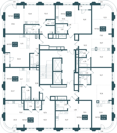 
   Продам 2-комнатную, 63.41 м², Бродский, 1-я очередь

. Фото 1.