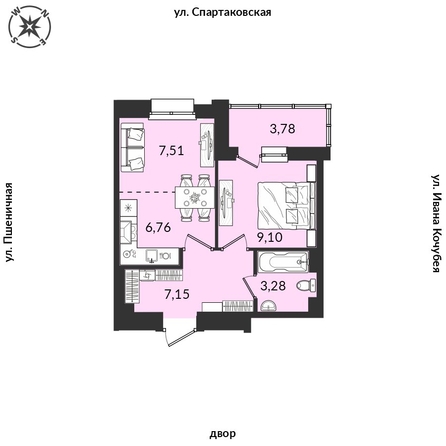 
   Продам 1-комнатную, 37.37 м², Источник, дом 5

. Фото 1.