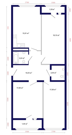
  Продается 3-комн. квартира, 91.97 м², ЖК Юго-Западный, дом 17
. Фото 3.